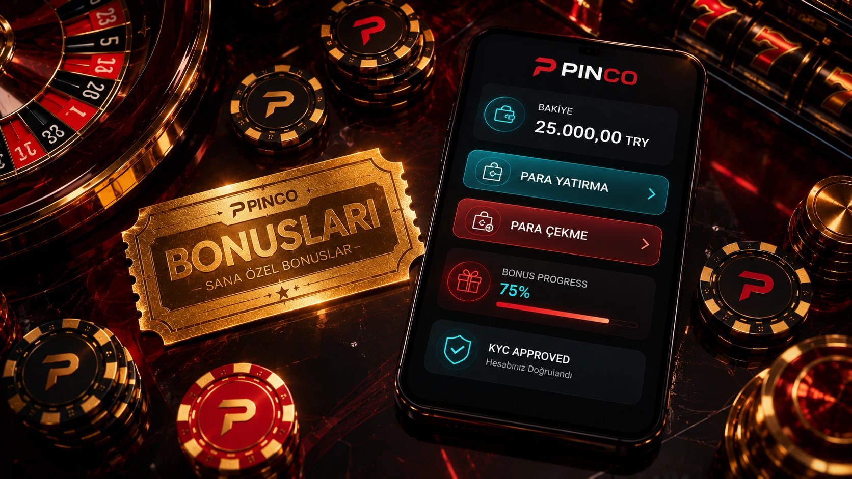 Pinco ödeme sayfasında TRY para yatırma ve para çekme alanları